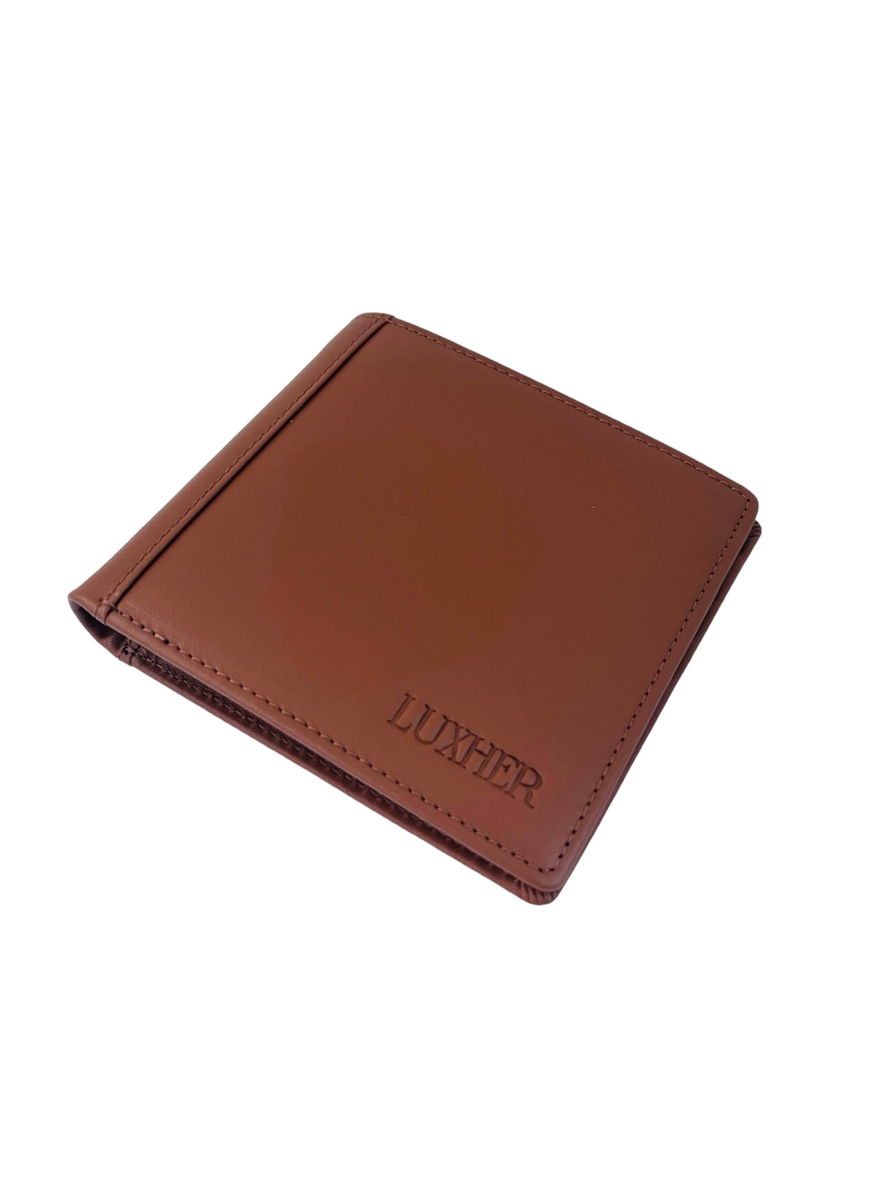 BILLETERA CUERO GENUINO LUJO ANTI-CLONACIÓN LUXHER CLÁSICO - 1