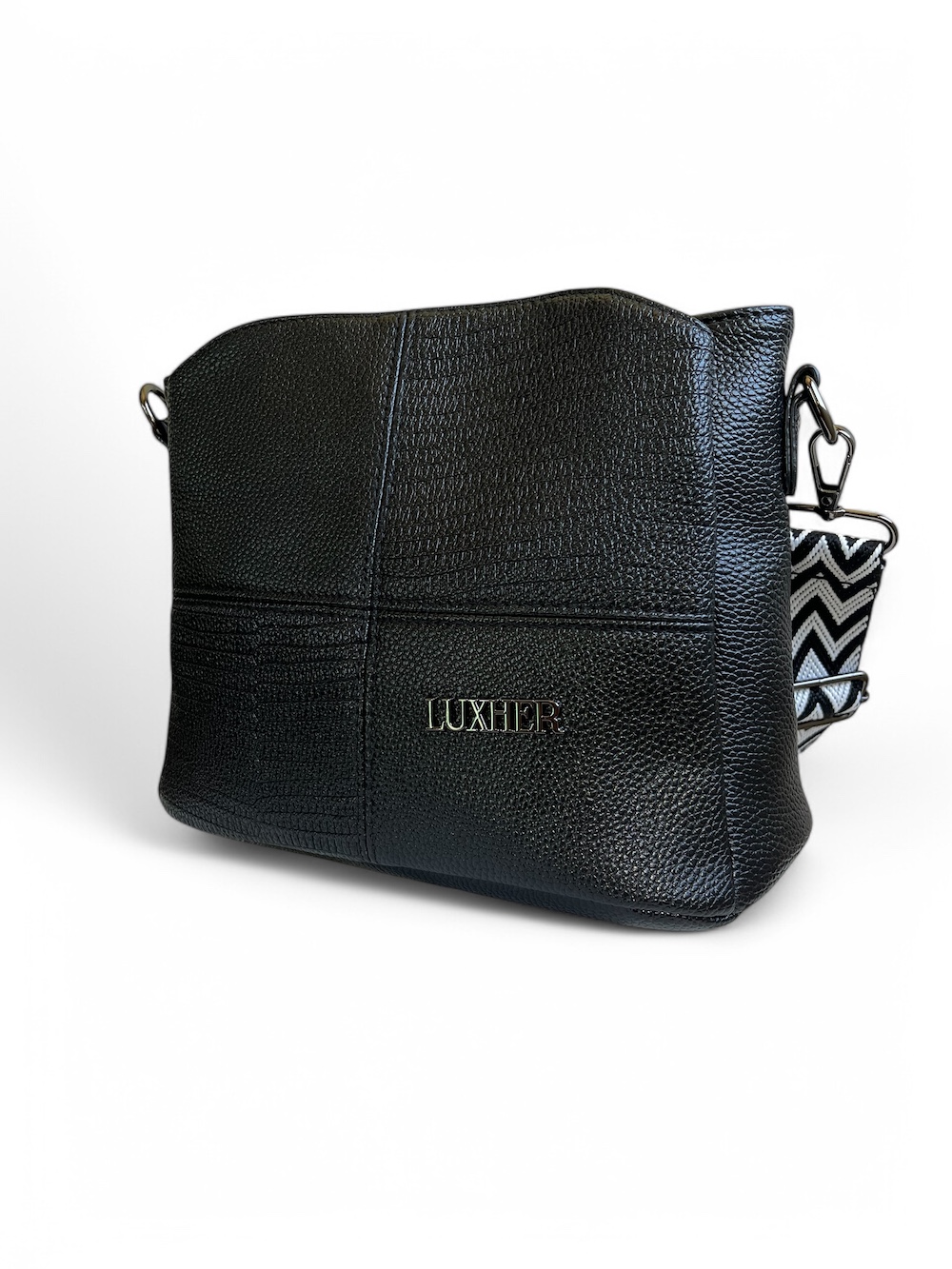 CARTERA BANDOLERA LUXHER MODA ELEGANTE ECO CUERO MOD. LIMA - 1