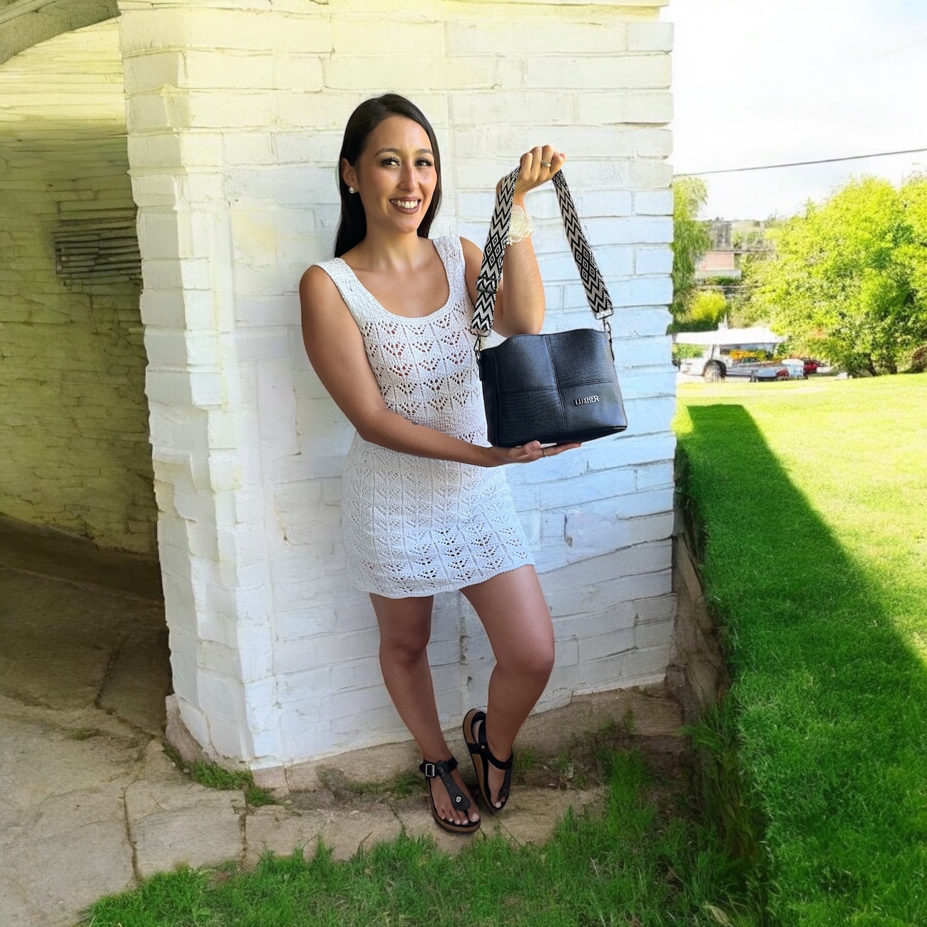 CARTERA BANDOLERA LUXHER MODA ELEGANTE ECO CUERO MOD. LIMA - 8