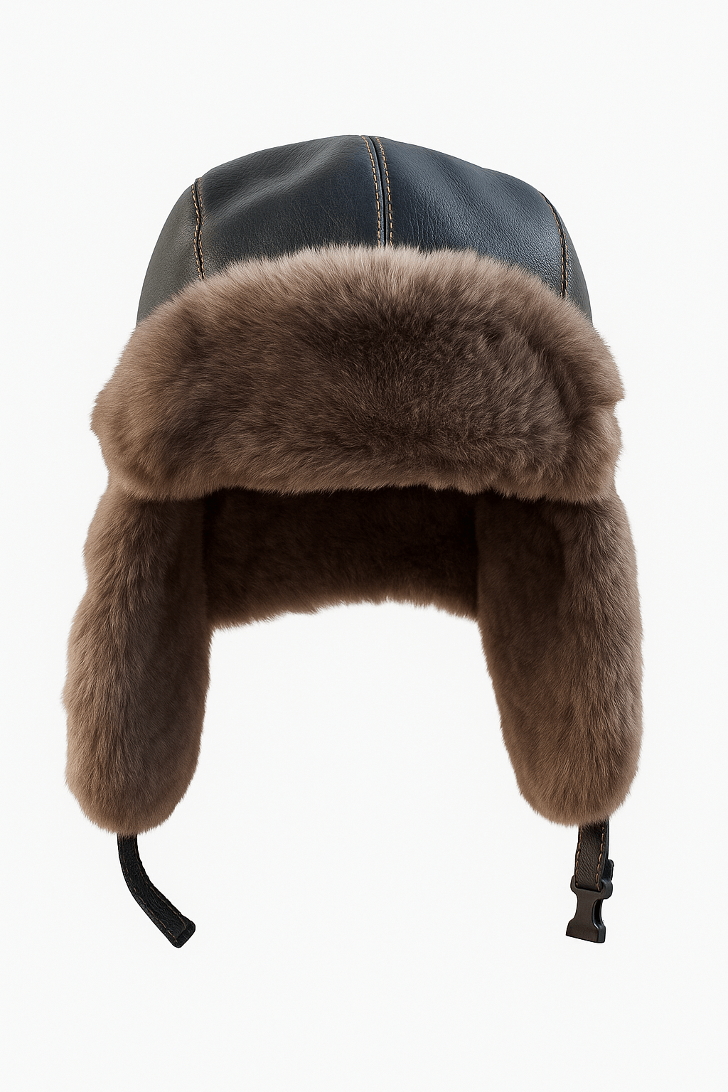 GORRO RUSO LUXHER INVIERNO ECO CUERO UNISEX MOD. BOREAL - 2