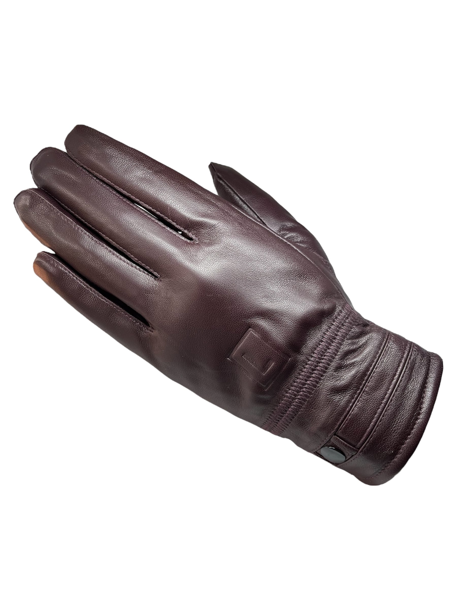 GUANTES INVIERNO LUXHER DE HOMBRE CUERO DE OVEJA MOD GRANATE - 2