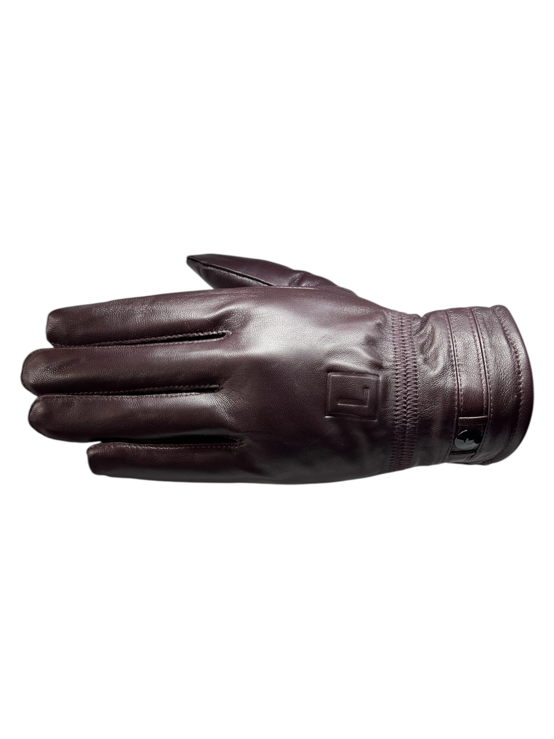GUANTES INVIERNO LUXHER DE HOMBRE CUERO DE OVEJA MOD GRANATE - 4