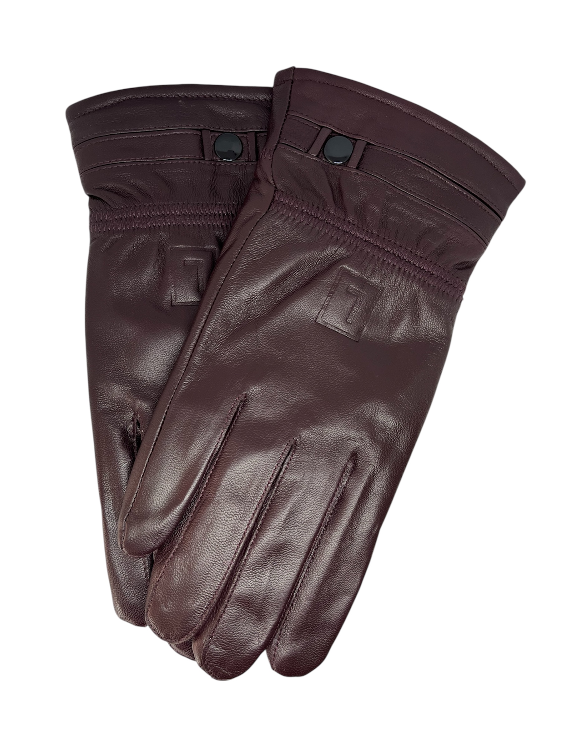 GUANTES INVIERNO LUXHER DE HOMBRE CUERO DE OVEJA MOD GRANATE - 7