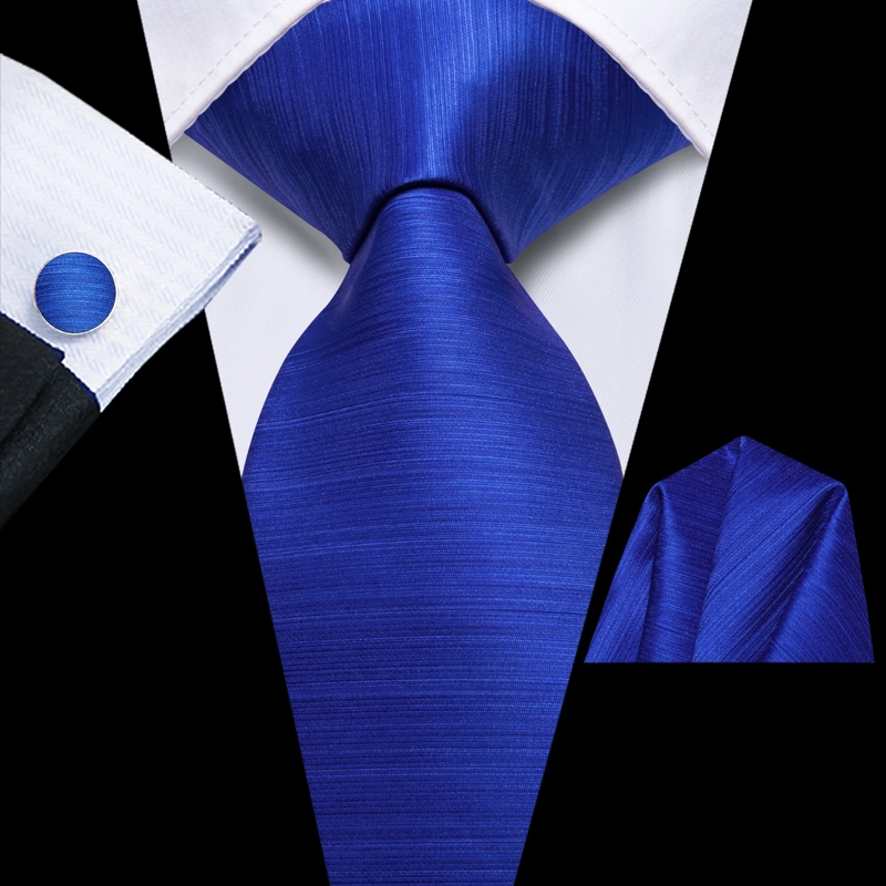 SET DE CORBATA, PAÑUELO Y COLLERAS DE SEDA LUJO LUXHER MOD JASPER - 1