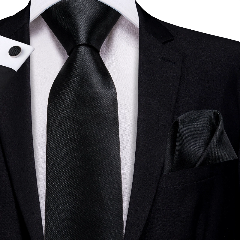SET CORBATA, PAÑUELO Y COLLERAS SEDA LUJO LUXHER MOD ELEGANCE - 1