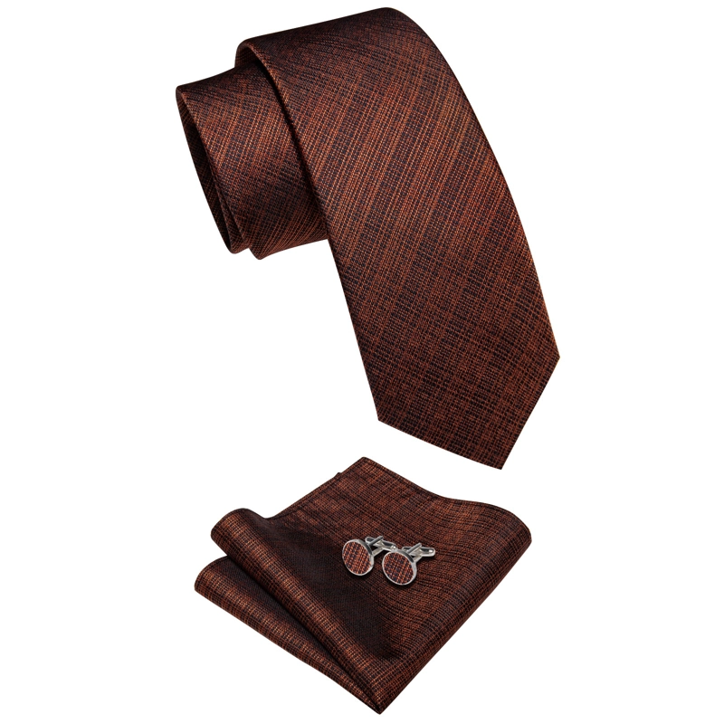 SET CORBATA, PAÑUELO Y COLLERAS SEDA LUJO LUXHER MOD ELEGANCE - 5
