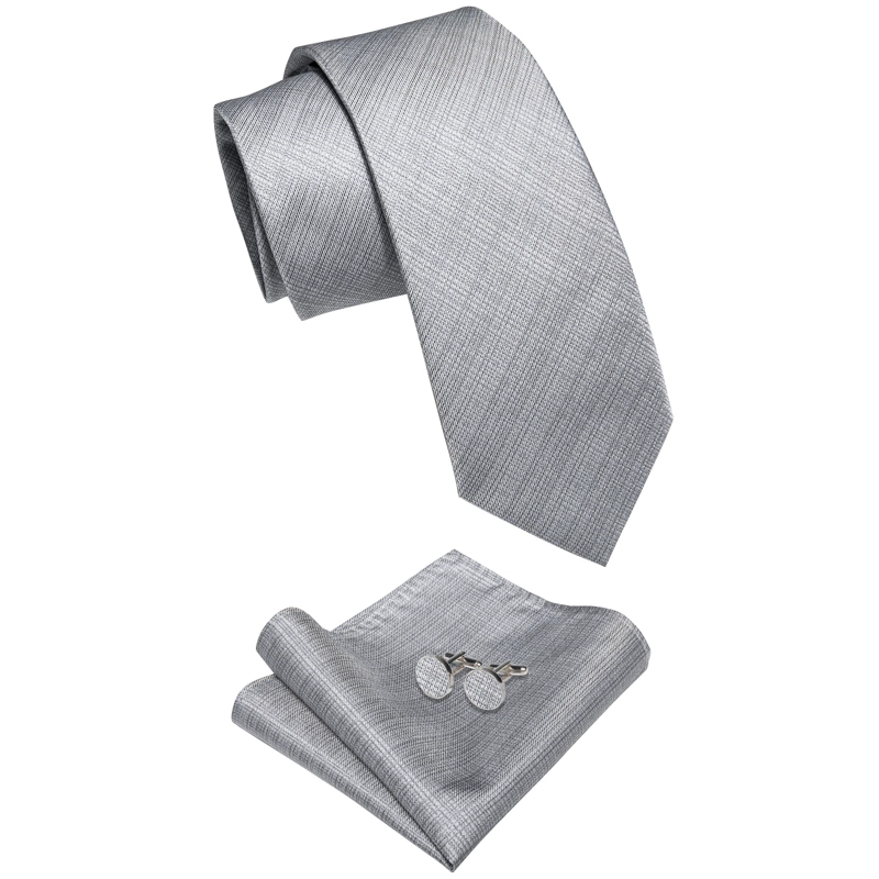SET CORBATA, PAÑUELO Y COLLERAS SEDA LUJO LUXHER MOD ELEGANCE - 5