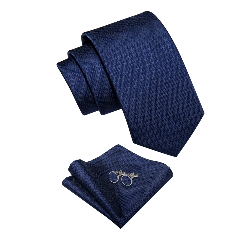 SET CORBATA, PAÑUELO Y COLLERAS SEDA LUJO LUXHER MOD ELEGANCE - 5