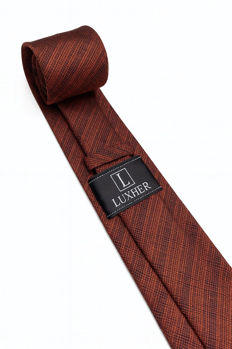 SET CORBATA, PAÑUELO Y COLLERAS SEDA LUJO LUXHER MOD ELEGANCE - 6