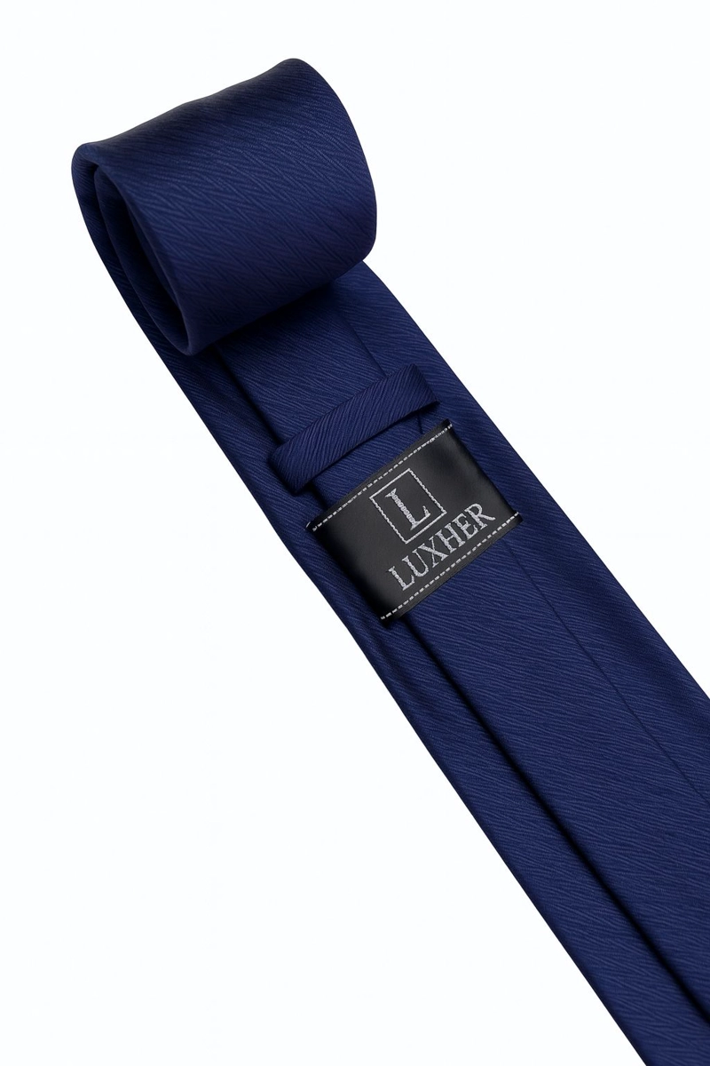 SET CORBATA, PAÑUELO Y COLLERAS SEDA LUJO LUXHER MOD ELEGANCE - 6