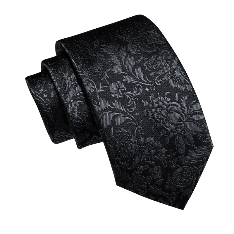 SET DE CORBATA, PAÑUELO Y COLLERAS DE SEDA LUJO LUXHER MOD FLORAL - 9