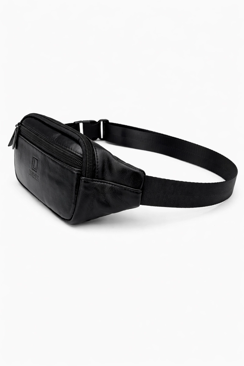 BANANO RIÑONERA DE CUERO GENUINO PREMIUM LUXHER UNISEX MOD. CAOBA - 3