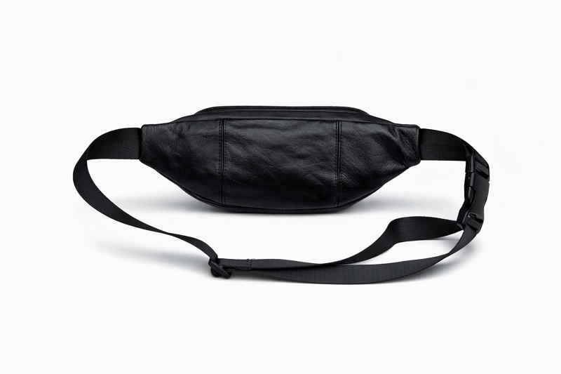 BANANO RIÑONERA DE CUERO GENUINO PREMIUM LUXHER UNISEX MOD. CAOBA - 5