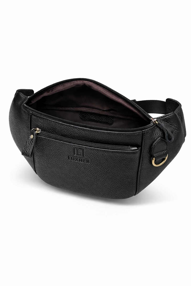 BANANO RIÑONERA CUERO GENUINO PREMIUM LUXHER UNISEX MOD ROBLE - 4