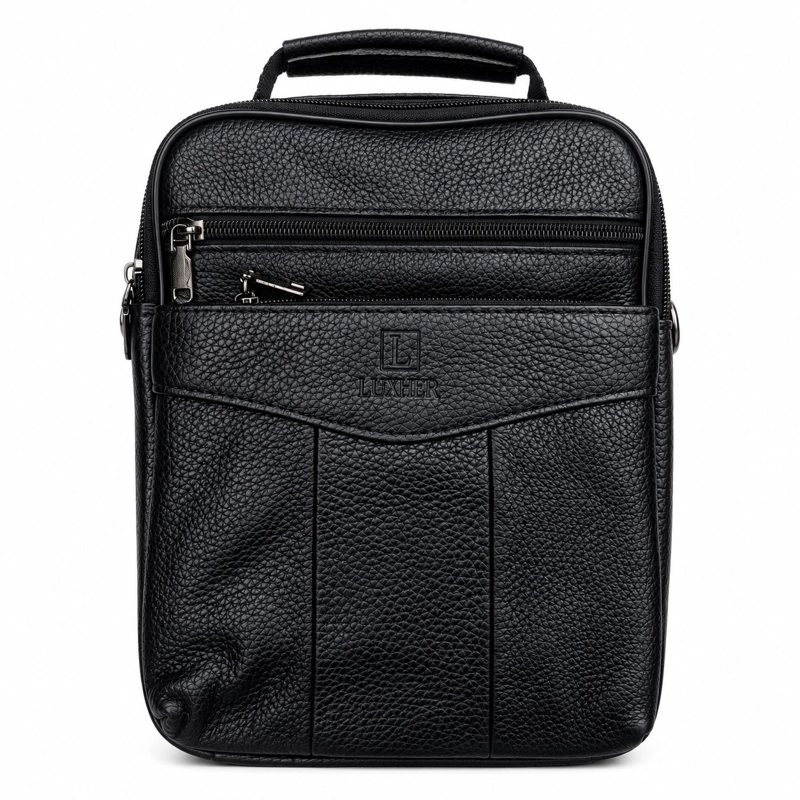 BOLSO BANDOLERA CUERO GENUINO PREMIUM LUXHER MODELO ATLAS - 1