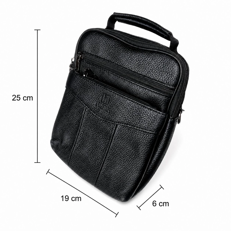 BOLSO BANDOLERA CUERO GENUINO PREMIUM LUXHER MODELO ATLAS - 7