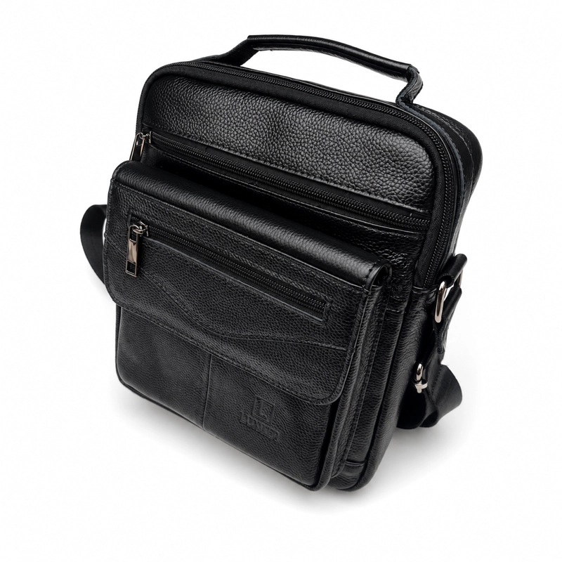 BOLSO BANDOLERA HOMBRE CUERO GENUINO LUJO LUXHER MOD. ORION - 1