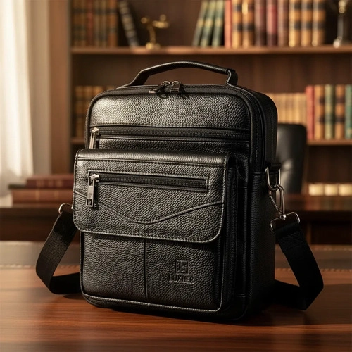 BOLSO BANDOLERA HOMBRE CUERO GENUINO LUJO LUXHER MOD. ORION - 2