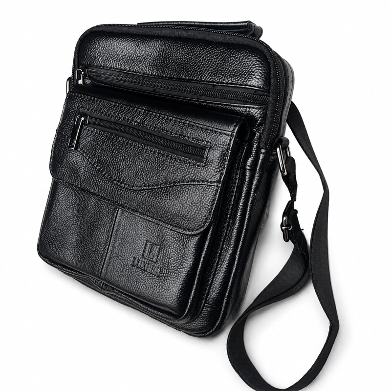 BOLSO BANDOLERA HOMBRE CUERO GENUINO LUJO LUXHER MOD. ORION - 3