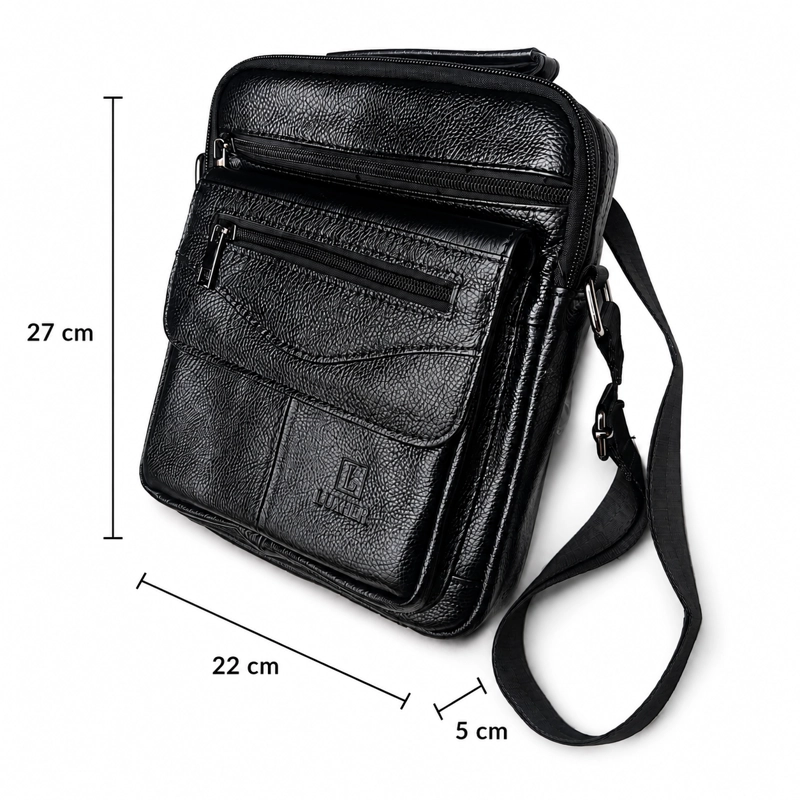 BOLSO BANDOLERA HOMBRE CUERO GENUINO LUJO LUXHER MOD. ORION - 6