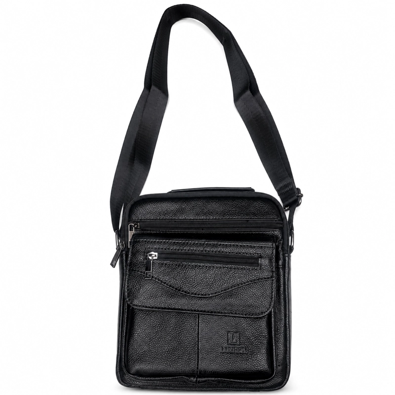 BOLSO BANDOLERA HOMBRE CUERO GENUINO LUJO LUXHER MOD. ORION - 7