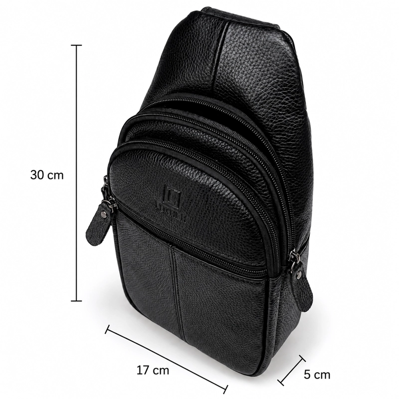 BOLSO BANDOLERA ELEGANTE CUERO GENUINO LUXHER MODELO CENIT - 6