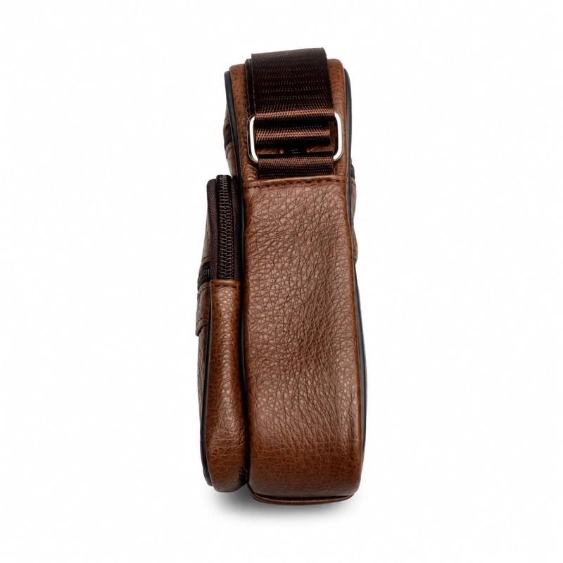 BOLSO BANDOLERA CUERO GENUINO PREMIUM LUXHER MODELO VECTOR - 4