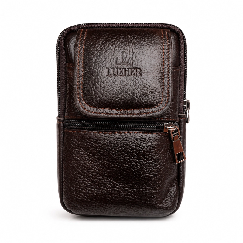 BOLSO RIÑONERA HOMBRE CUERO GENUINO PREMIUM LUXHER SIRIO - 3