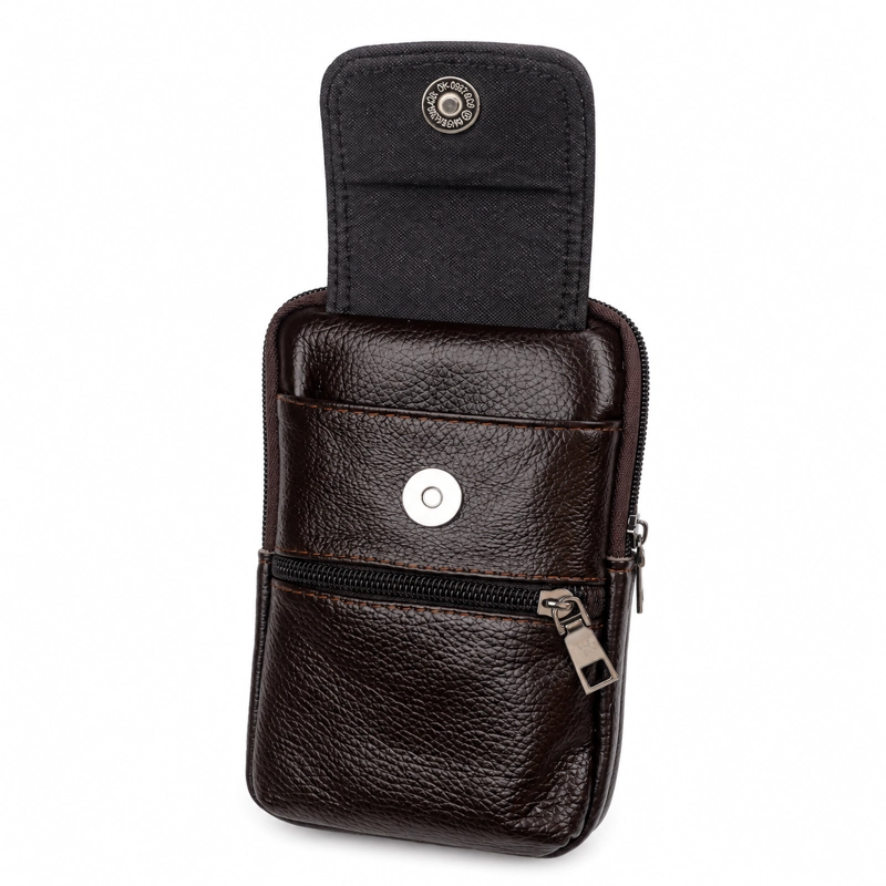 BOLSO RIÑONERA HOMBRE CUERO GENUINO PREMIUM LUXHER SIRIO - 5