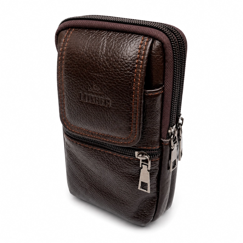 BOLSO RIÑONERA HOMBRE CUERO GENUINO PREMIUM LUXHER SIRIO - 7