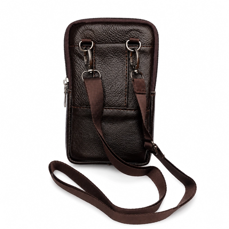 BOLSO RIÑONERA HOMBRE CUERO GENUINO PREMIUM LUXHER SIRIO - 8