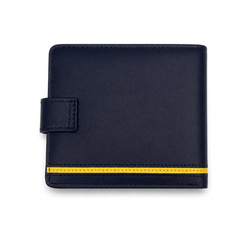 BILLETERA HOMBRE CUERO GENUINO PROTECCION RFID LUXHER AUREO - 6