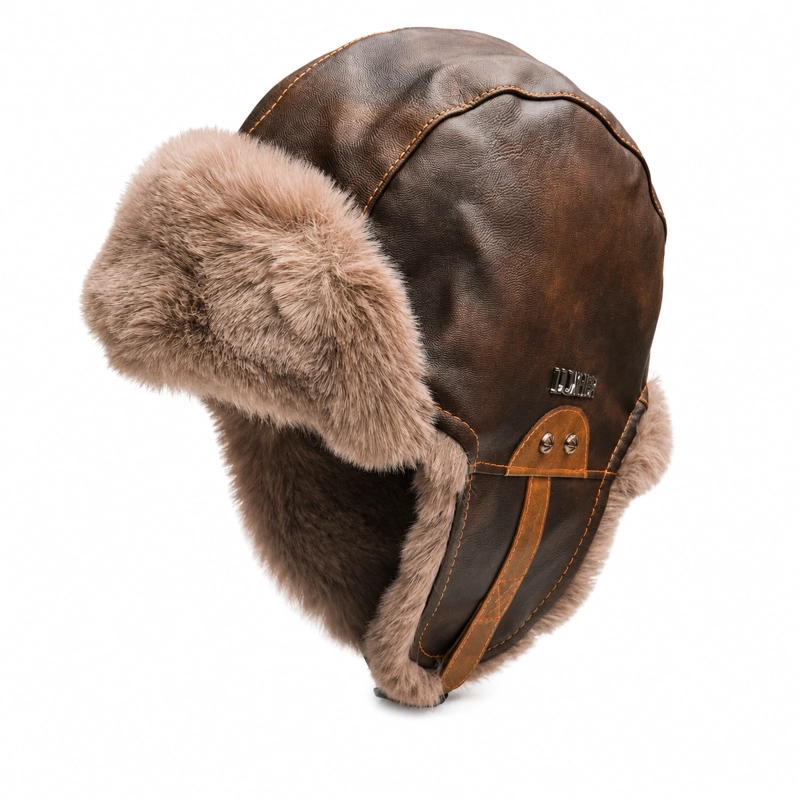 GORRO RUSO LUXHER ECO CUERO TE RMICO UNISEX INVIERNO GLACIAL - 7