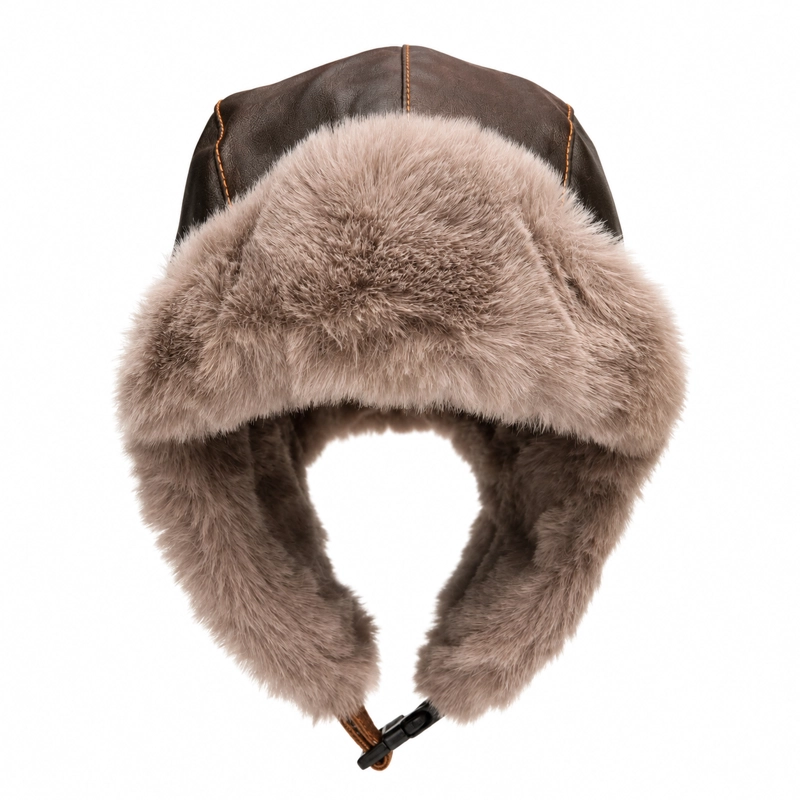 GORRO RUSO LUXHER ECO CUERO TE RMICO UNISEX INVIERNO GLACIAL - 8