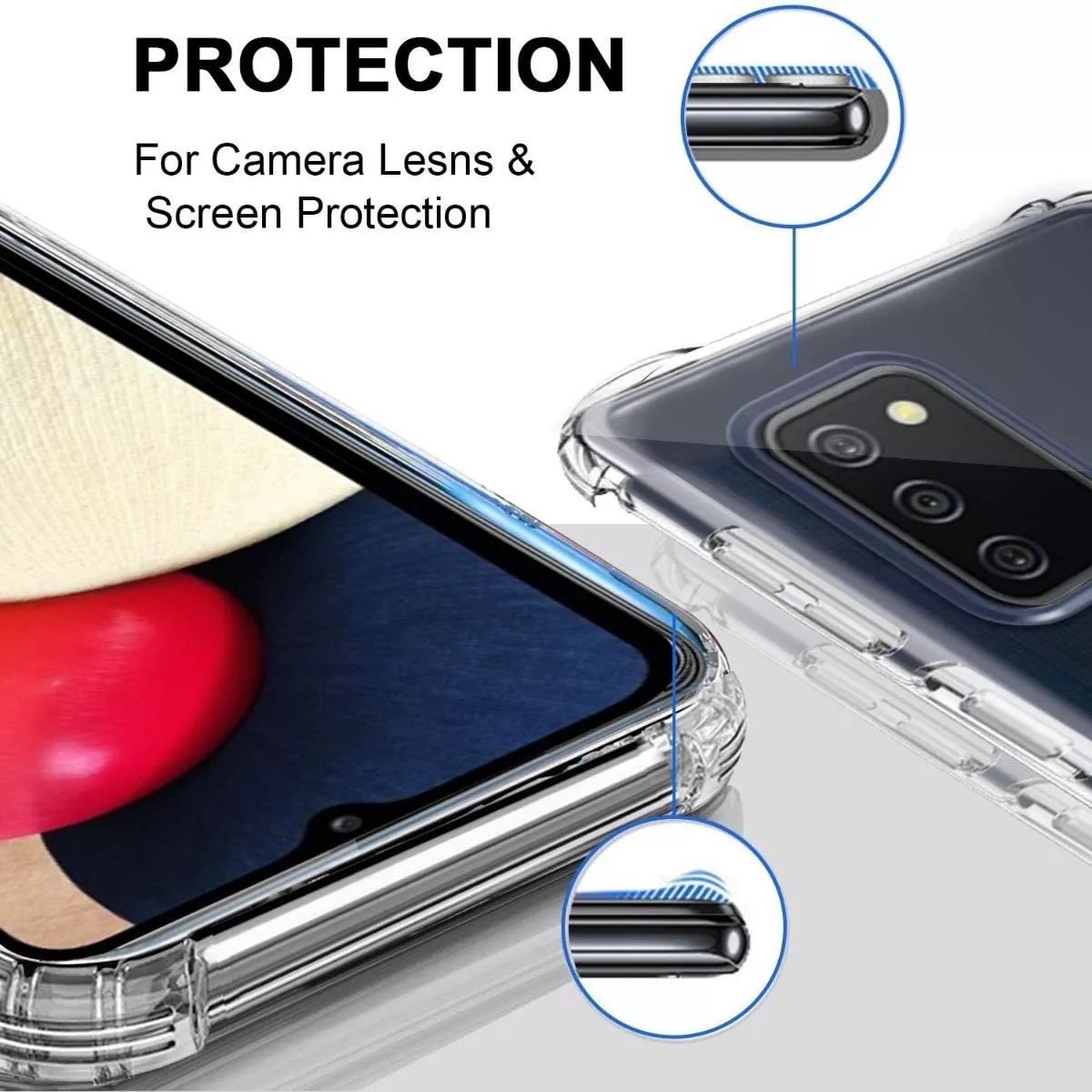 CARCASA SILICONA ANTIGOLPES PARA SAMSUNG GALAXY A02S - 3