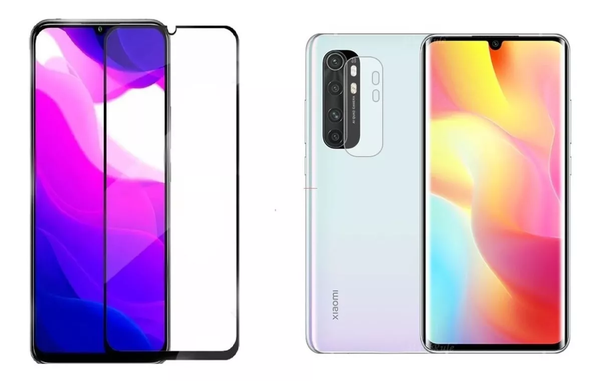 XIAOMI MI NOTE 10 LITE VIDRIO TEMPLADO CÁMARA + PANTALLA 5D - 2