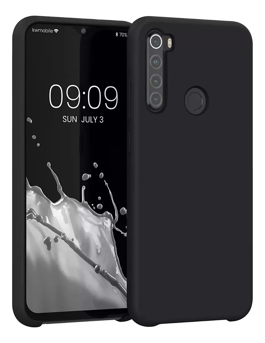 GENÉRICO CARCASA XIAOMI REDMI NOTE 8 SILICONA SLIM ANTIHUELLAS COLOR NEGRO