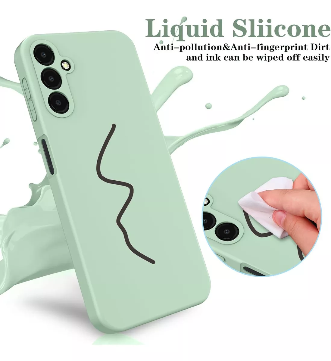 CARCASA SAMSUNG GALAXY A34 SILICONA SLIM VERDE - 3