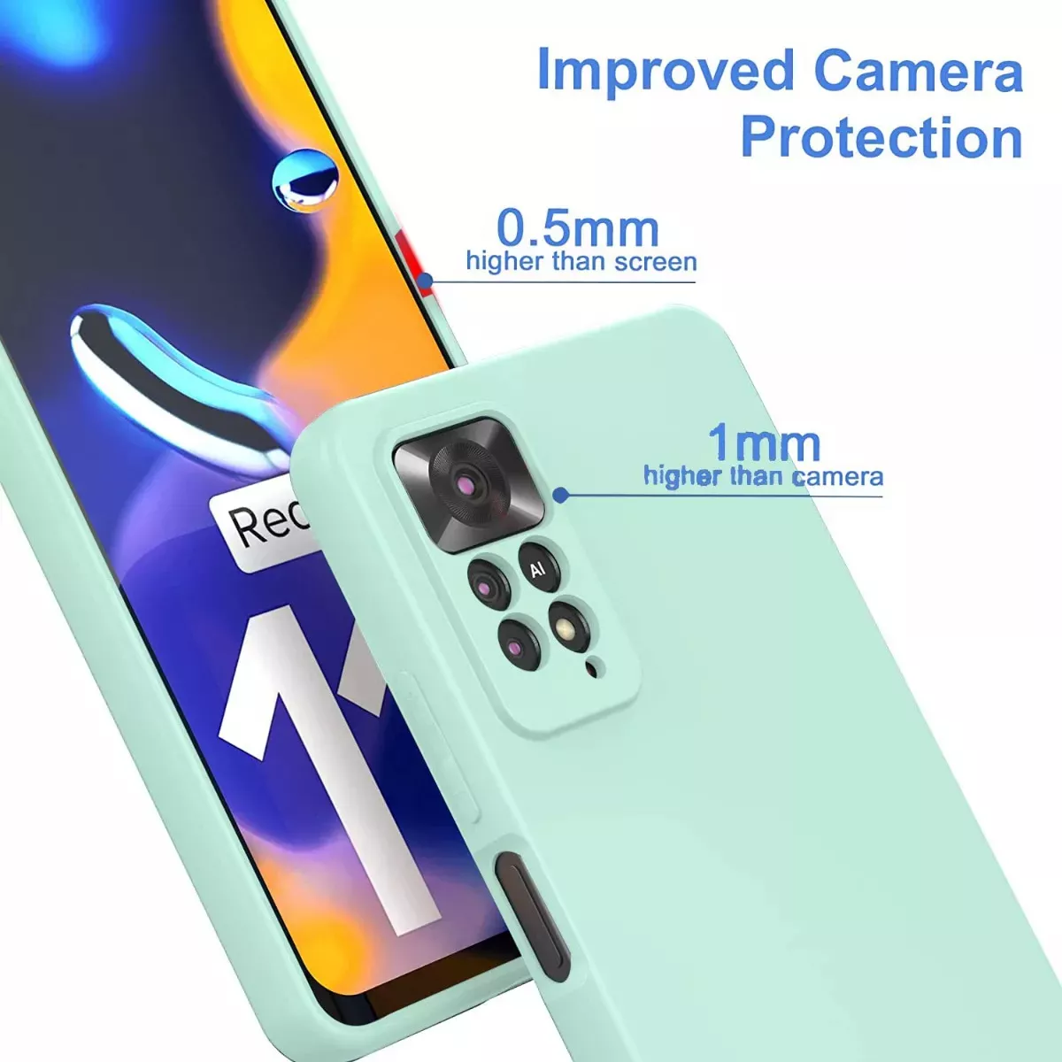 CARCASA XIAOMI REDMI NOTE 11 PRO SILICONA SLIM COLOR MENTA - 3