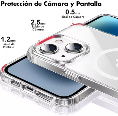 CARCASA IPHONE 13 6.1 14 6.1 FUNDA MAGNÉTICA TRANSPARENTE - 2