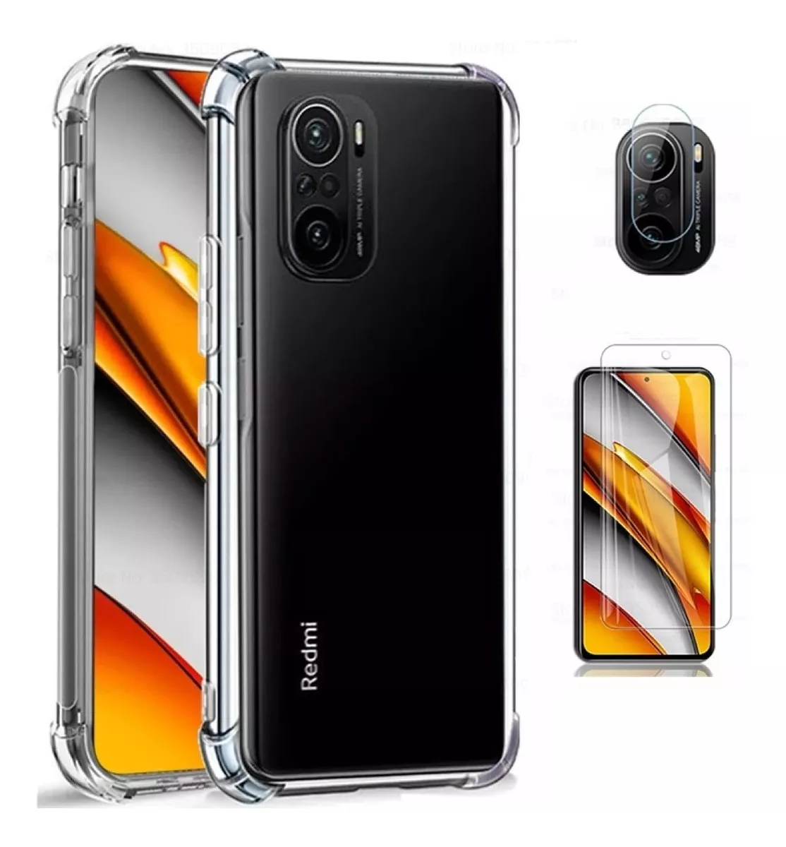 CARCASA XIAOMI POCO F3 SILICONA ANTIGOLPE CÁM + PANTALLA - 1