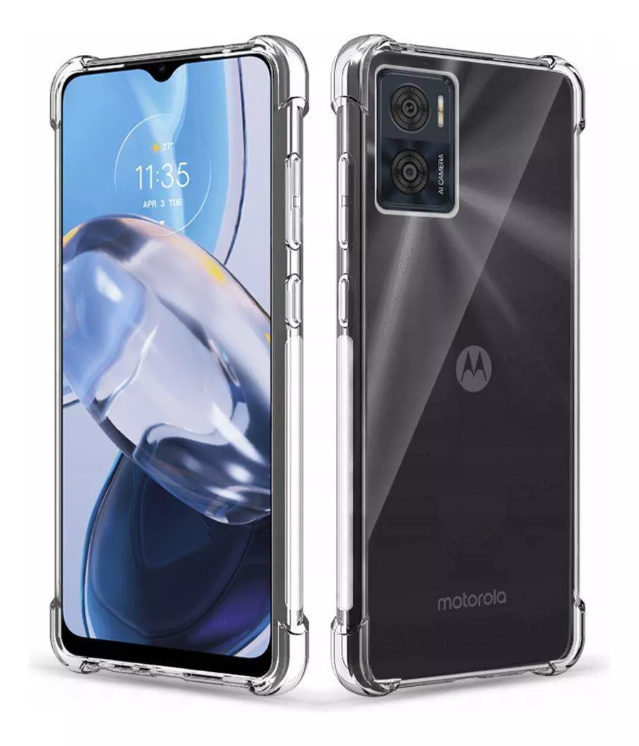 GENÉRICO CARCASA MOTO E22I ANTISHOCK SILICONA TRANSPARENTE