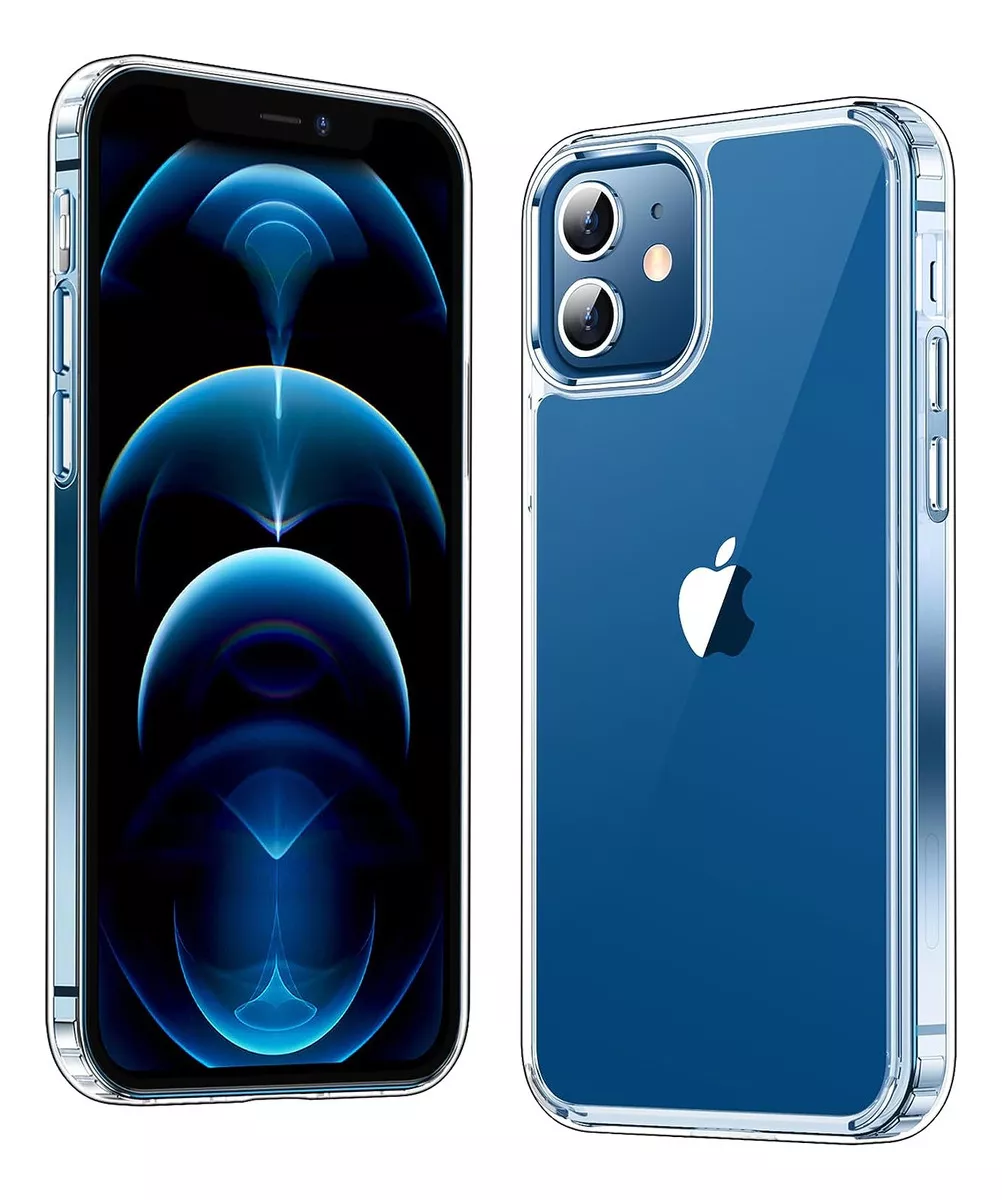 CARCASA IPHONE 12 SILICONA ANTIGOLPES TRANSPARENTE - 1