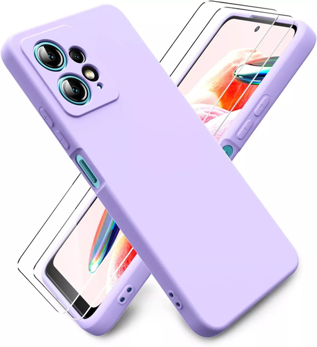 CARCASA XIAOMI REDMI NOTE 12 4G SILICONA SLIM VIOLETA LISO - 1