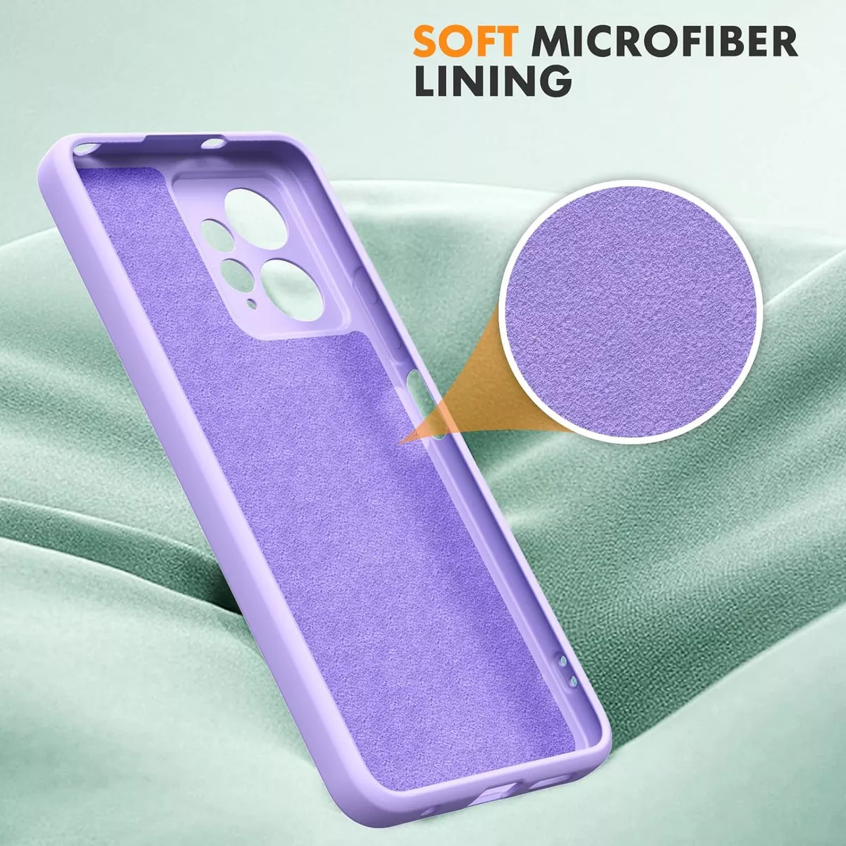 CARCASA XIAOMI REDMI NOTE 12 4G SILICONA SLIM VIOLETA LISO - 2