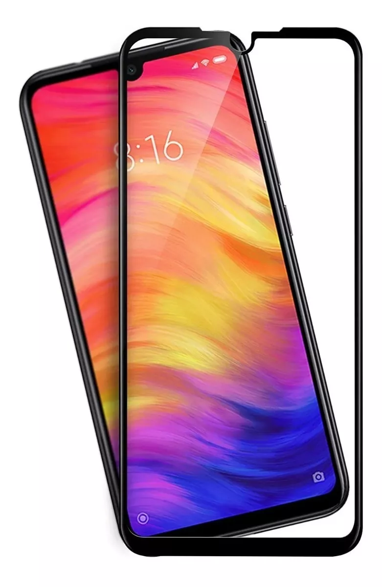 PROTECTOR XIAOMI REDMI NOTE 7 NOTE 7 PRO VIDRIO TEMPLADO FULL 5D - 2