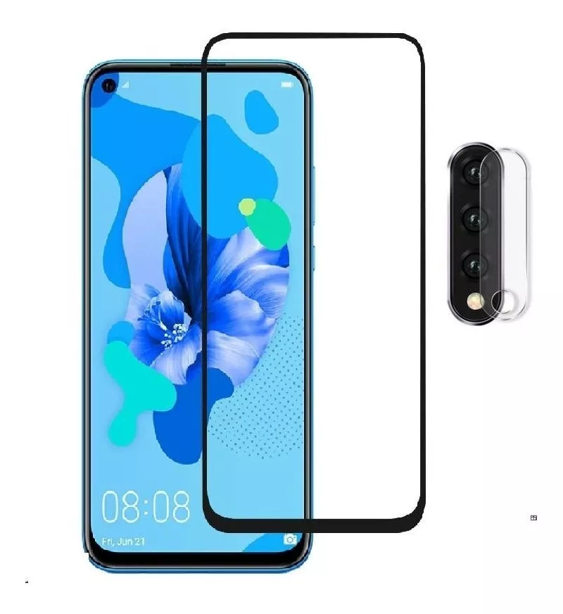 GENÉRICO PROTECTOR HUAWEI NOVA 5T MICA VIDRIO 9H + CÁMARA ANTIRAYONES