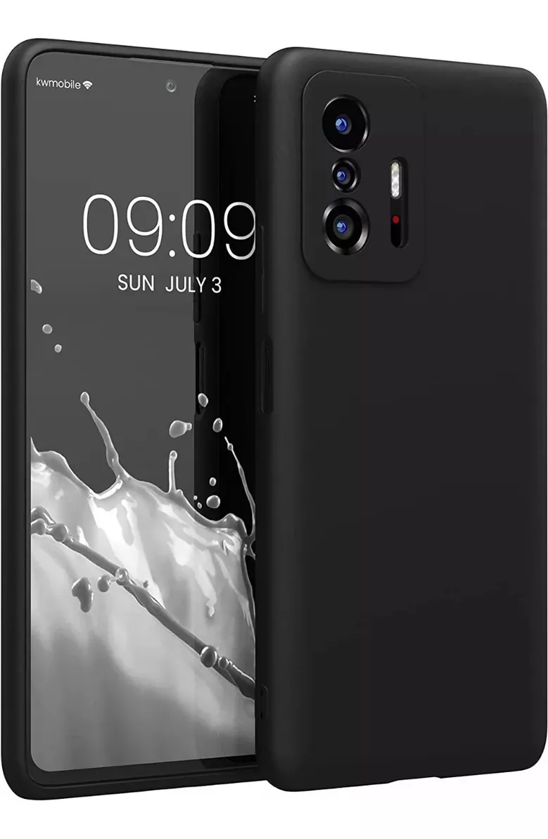 CARCASA XIAOMI MI 11T PRO SILICONA SLIM ANTIHUELLAS NEGRA - 1