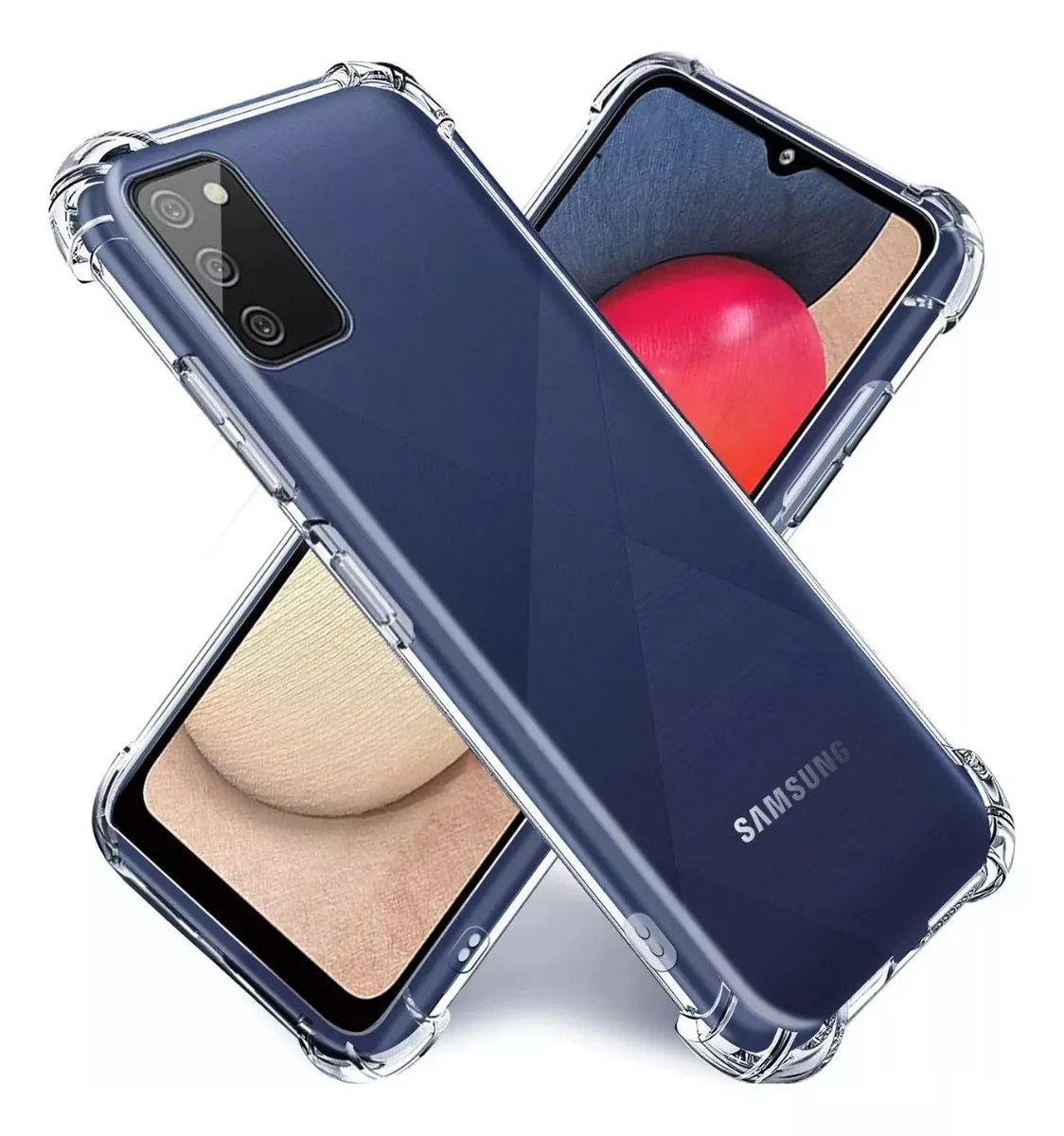 CARCASA SAMSUNG GALAXY A02S SILICONA ANTIGOLPES TRANSAPRENTE CT 1UN - 1