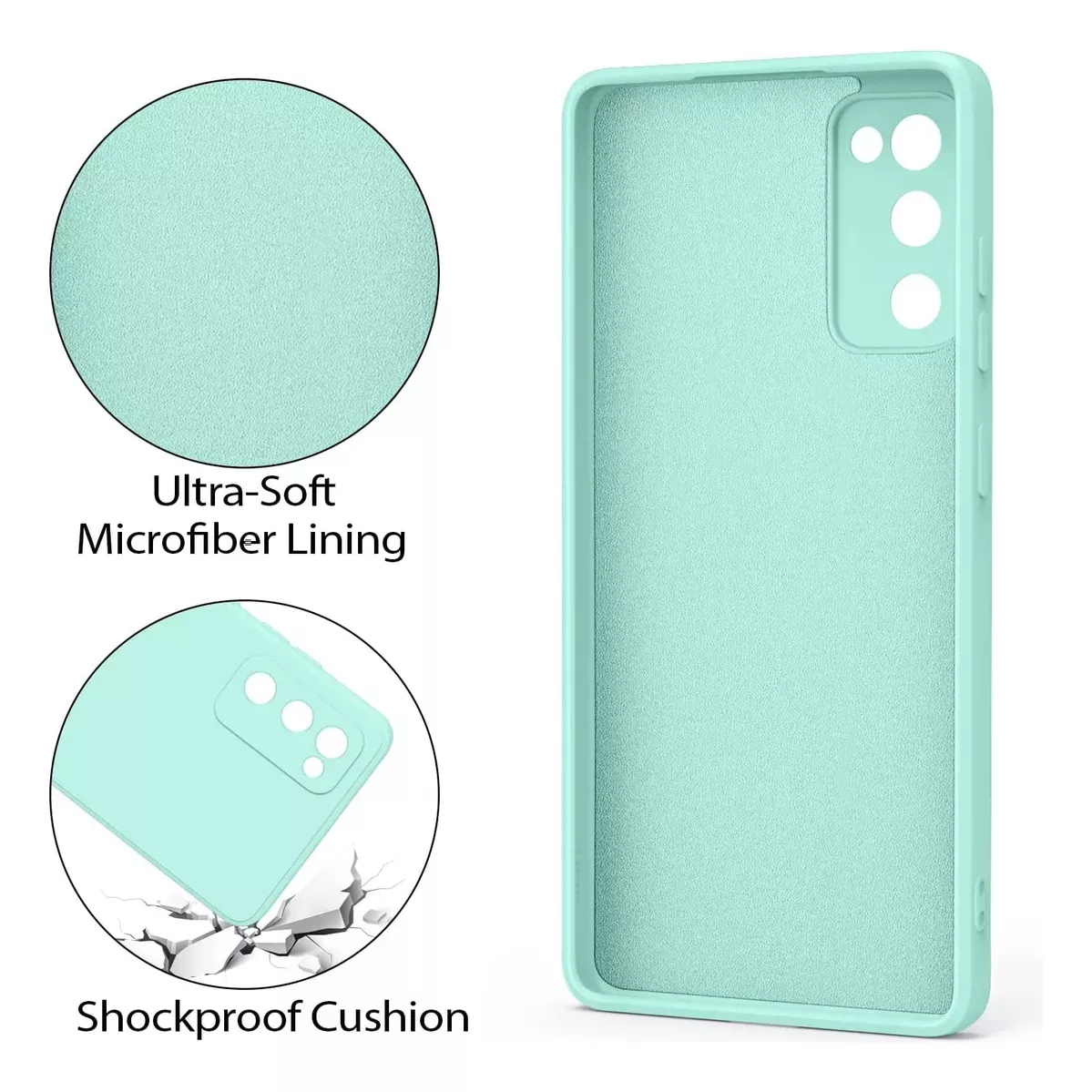 CARCASA SAMSUNG GALAXY S20 FE SILICONA ANTIHUELLAS SLIM TURQUESA - 2